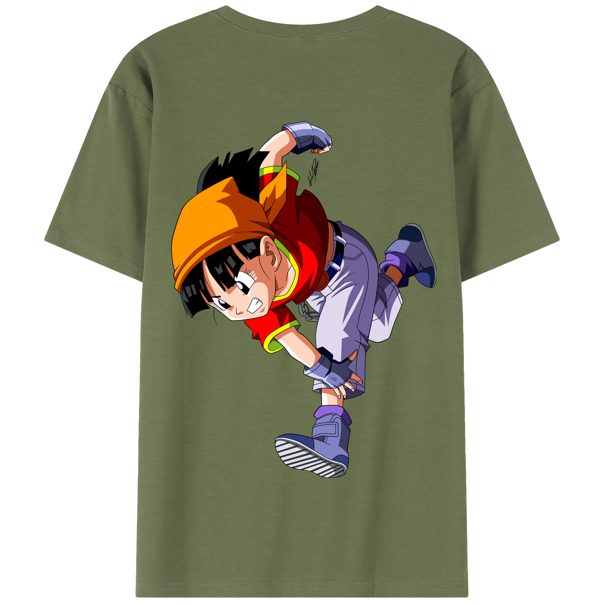 （画像用） ドラゴンボール パン DRAGON BALL Pan 綿100％半袖Tシャツ（背面プリント）